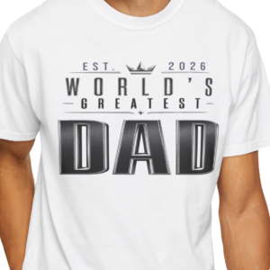 Personalized World's Greatest Dad Heavyweight T-Shirt | Custom Est. Year Comfort Colors Tee