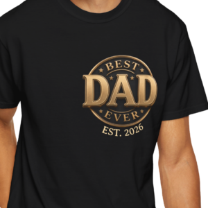 Personalized Best Dad Ever Heavyweight T-Shirt | Custom Est. Year Comfort Colors Tee