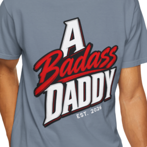 Personalized A Badass Daddy Heavyweight T-Shirt | Custom Est. Year Comic Comfort Colors Tee