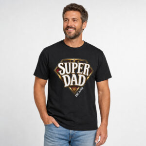 Personalized Super Dad Heavyweight T-Shirt | Custom Est. Year Comic Comfort Colors Tee