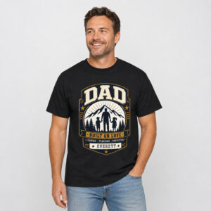 Personalized Dad Built on Love Heavyweight T-Shirt | Custom Name Comfort Colors Tee