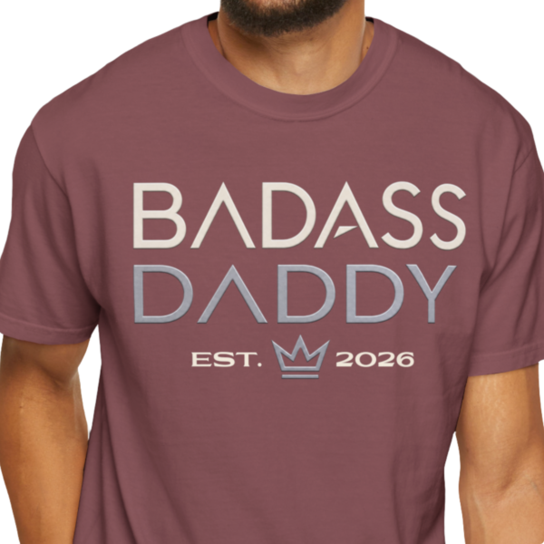 Personalized Badass Daddy Heavyweight T-Shirt | Custom Est. Year Comfort Colors Tee