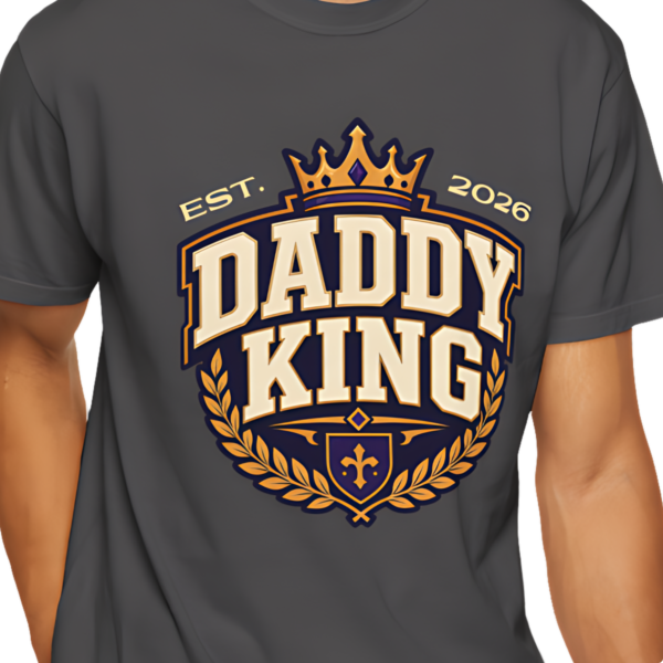Personalized Daddy King Heavyweight T-Shirt | Custom Est. Year Comfort Colors Tee