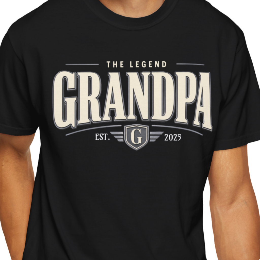 Personalized The Legend Grandpa Heavyweight T-Shirt | Custom Est. Year Comfort Colors Tee