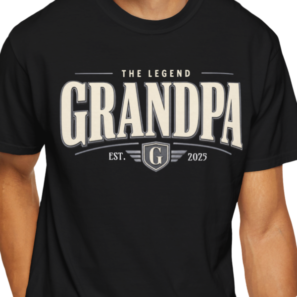 Personalized The Legend Grandpa Heavyweight T-Shirt | Custom Est. Year Comfort Colors Tee