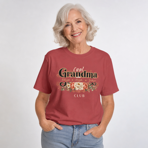 Personalized Cool Grandma Club Heavyweight T-Shirt | Custom Grandkids' Names Comfort Colors Tee